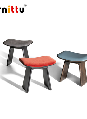 furnittu设计师家具北欧创意家用实木客厅玄关 DUO stool 换鞋凳