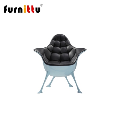 原创风玻璃钢头层牛皮设计师家具