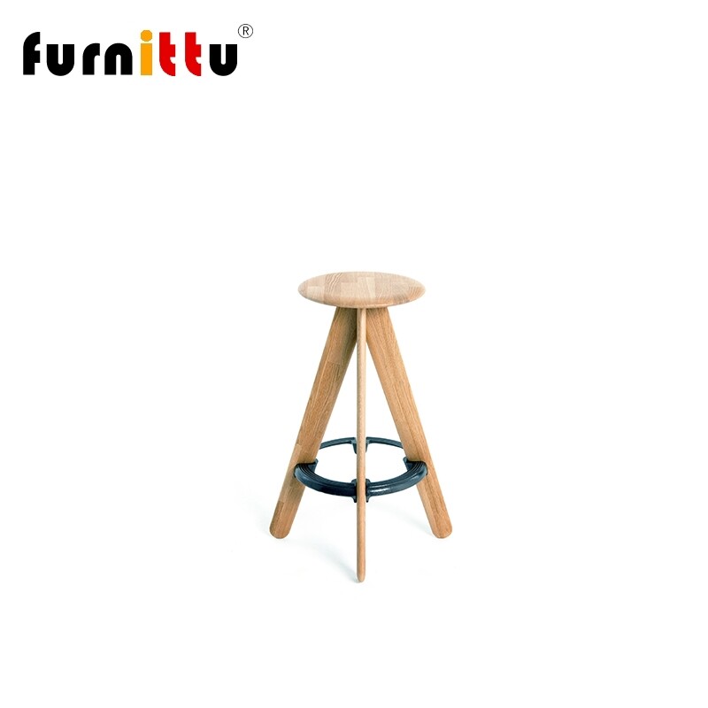 高端furnittu设计师家具Stool 水曲柳橡木烤漆实木咖啡厅酒吧吧凳