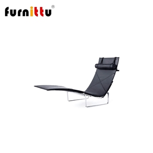 furnittu设计师家具 pk24 chaise longue chair/进口真皮休闲躺椅