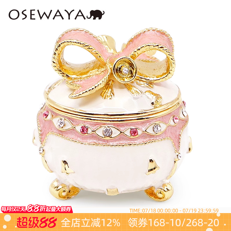 日本OSEWAYA铃铛蝴蝶结欧式耳环