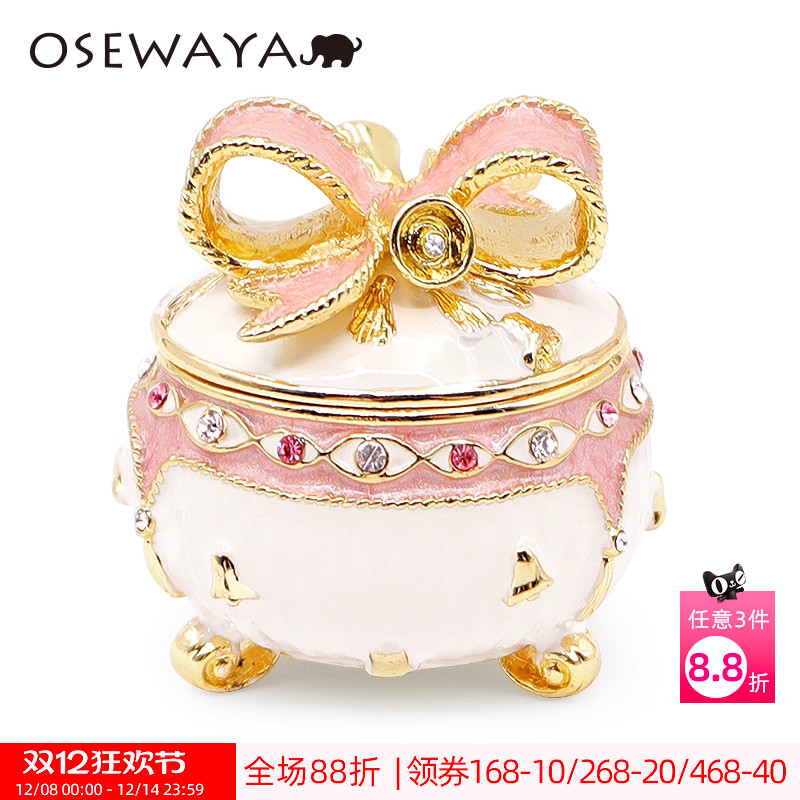 日本OSEWAYA铃铛蝴蝶结欧式耳环