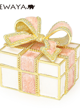 OSEWAYA日本Picals首饰盒高档珐琅彩公主耳钉戒指珠宝收纳盒礼物