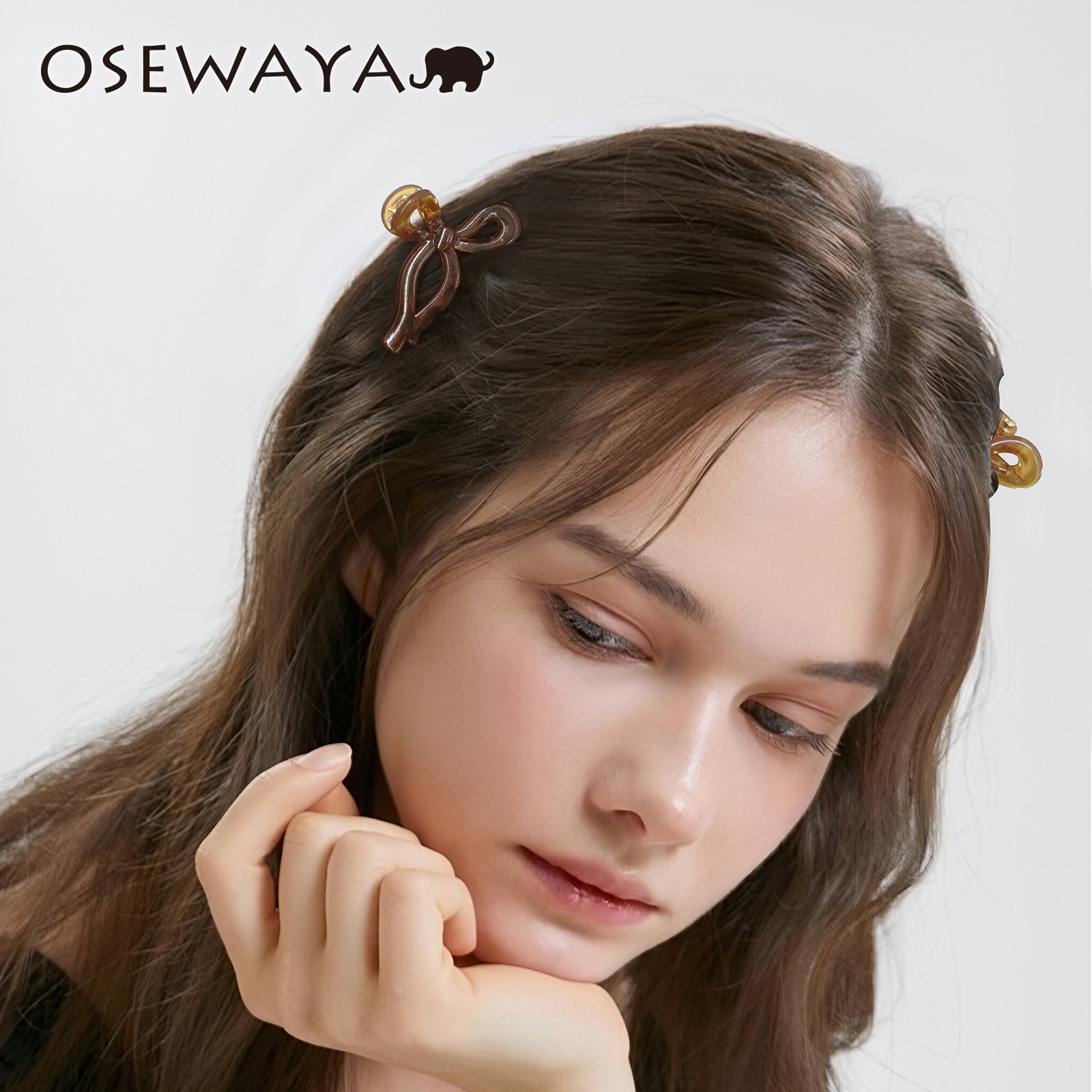 OSEWAYA蝴蝶结鲨鱼夹日系发饰