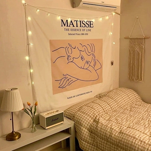 背景布ins挂布 马蒂斯简约清新卧室租房宿舍床头装饰墙布挂毯壁毯