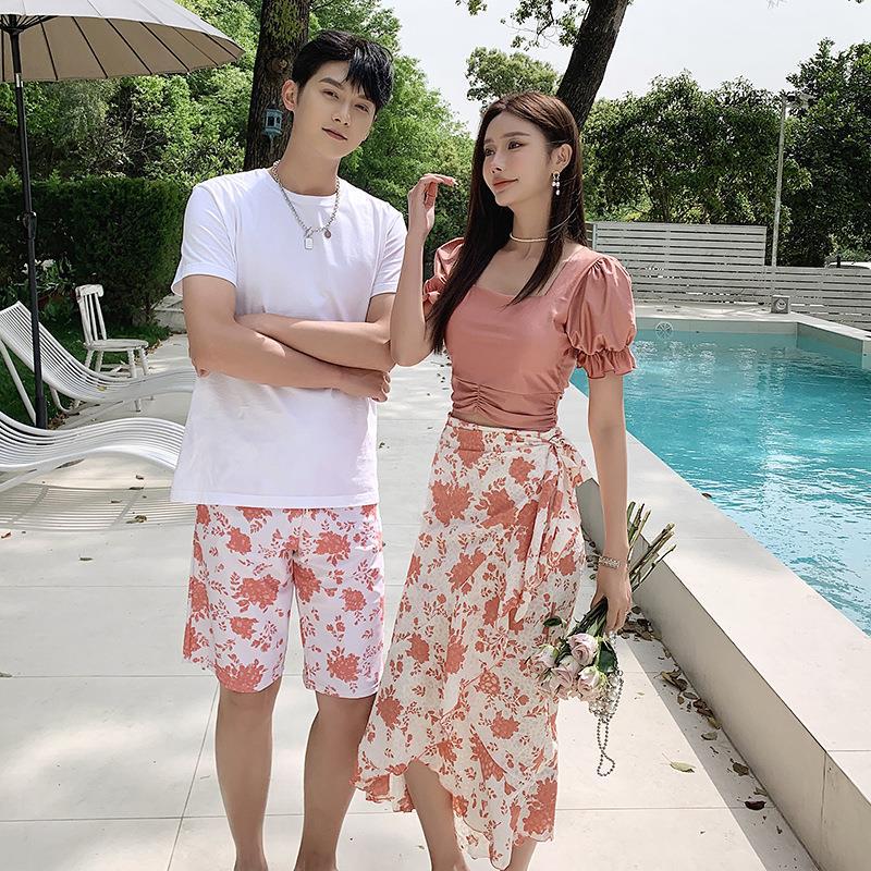 情侣泳衣女三件套分体裙式比基尼遮肚显瘦度假性感聚拢仙女范泳衣