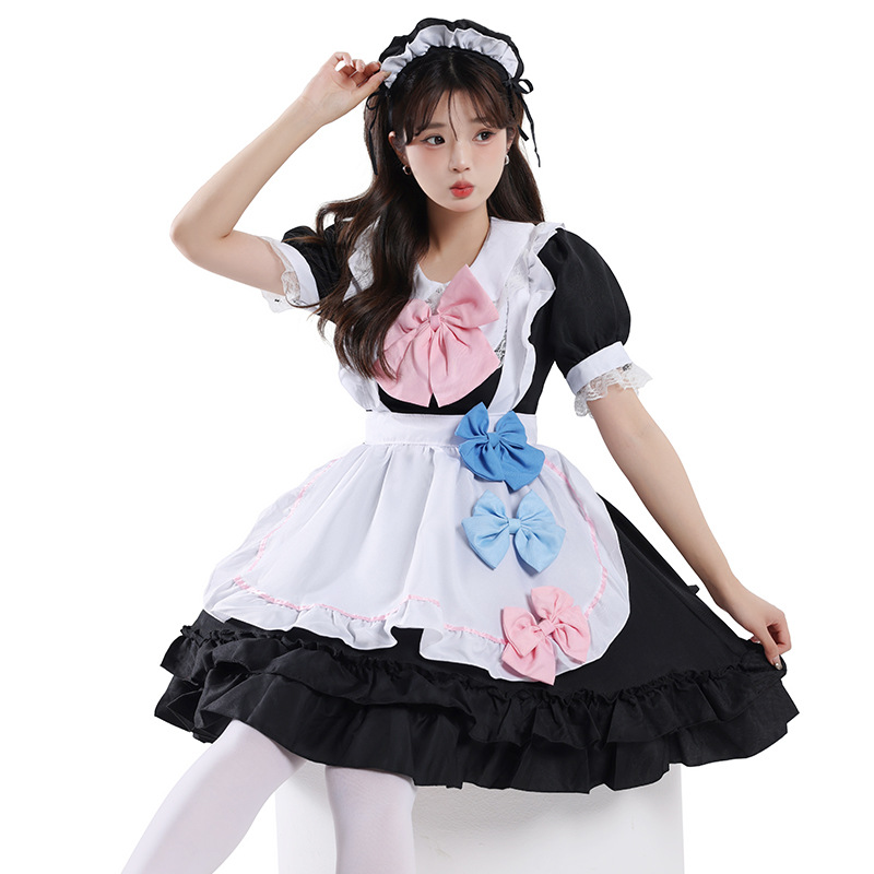 七彩小厨娘 日系可爱俏皮蓬蓬裙cos服 心动lolita萝莉塔动漫套装