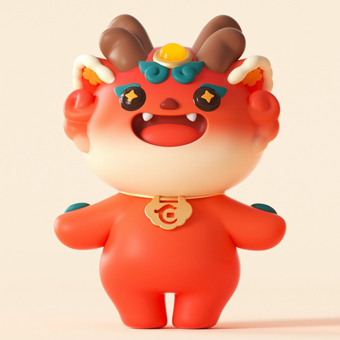 原创卡通形象logo设计吉祥物ip插画动态表情包3d建模渲染公仔设计