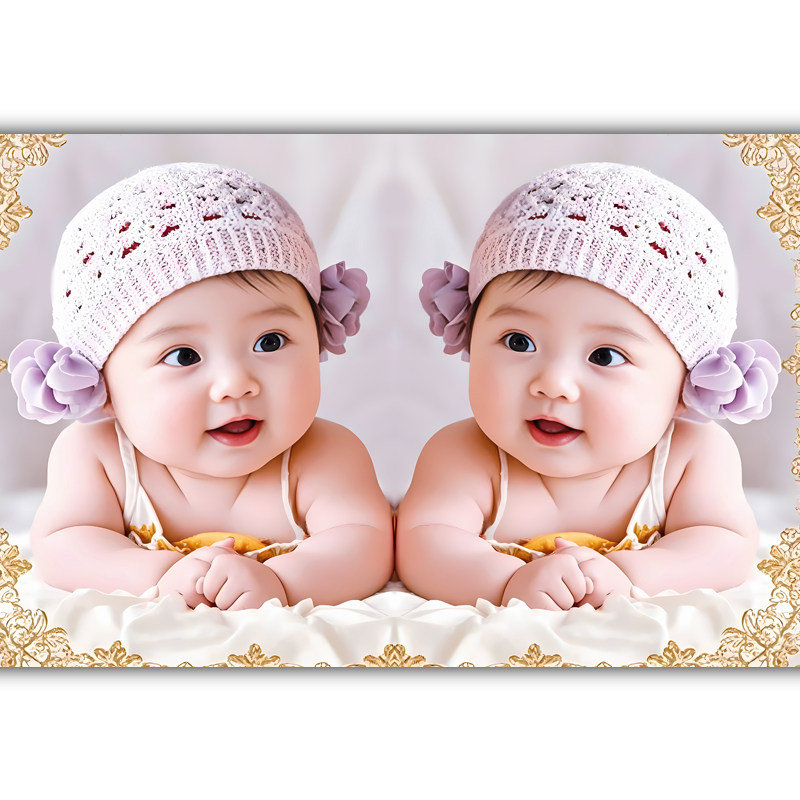 宝宝海报照片画报漂亮可爱男婴儿画像孕妇备孕胎教图片墙贴BB女宝