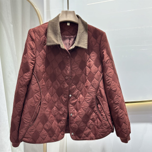 显瘦百搭上衣 休闲韩系菱格小香风外套女修身 专柜2025新款 时尚