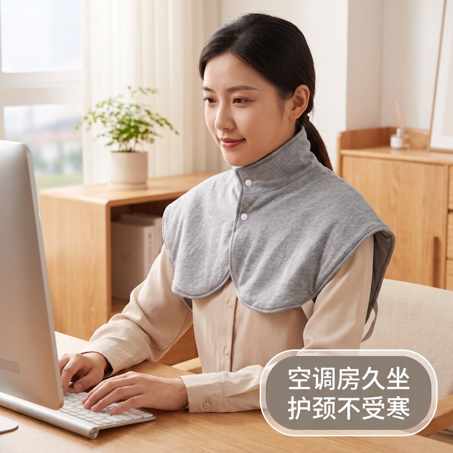 纯棉花护肩颈披肩空调房睡觉月子