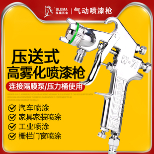 不帶壺壓送式 77氣動(dòng)高壓油漆泵槍乳膠漆 噴漆槍壓力桶噴槍W(xué)