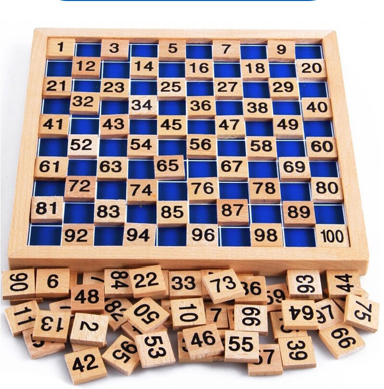 蒙氏教具数学计算幼儿园早教1-100数字连续板木制质数数棒玩具