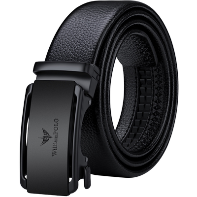 英皇保罗男百搭真皮自动扣皮带
