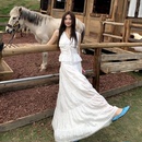 女春夏纯欲风甜美显瘦吊带半身裙两件套 橘子树在哪儿韩系白色套装