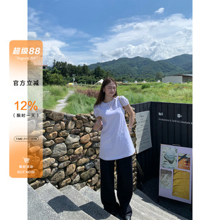 橘子树在哪儿韩系白色泡泡袖袖连衣裙女夏季甜美简约显瘦短款裙子