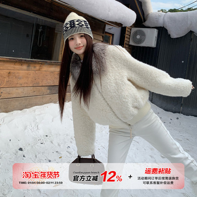 橘子树在哪儿韩系大毛领毛毛外套