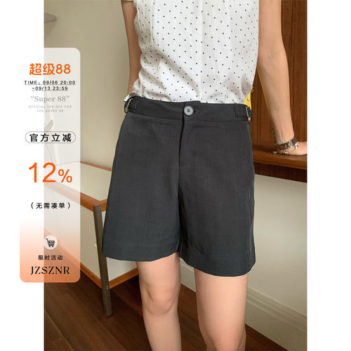 橘子树在哪儿复古西装短裤女夏季