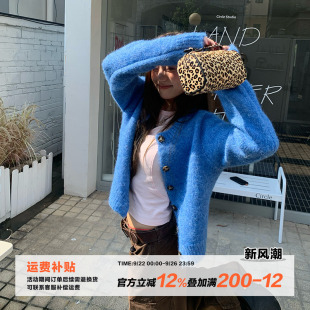 橘子樹在哪兒韓系軟糯針織開衫 設計感外穿顯瘦氣質百搭上衣 女秋季