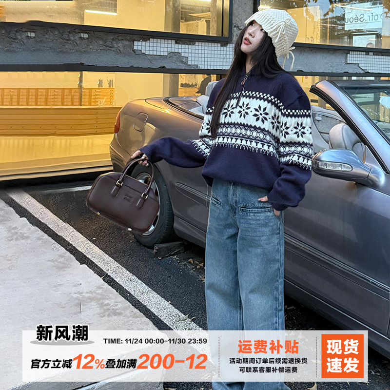 橘子树在哪儿水洗插袋加绒牛仔裤