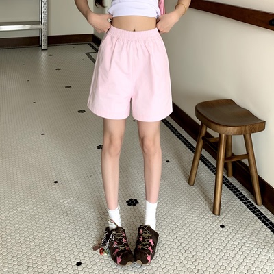 橘子树在哪儿高腰运动短裤女夏季设计感透气显瘦百搭休闲阔腿裤子