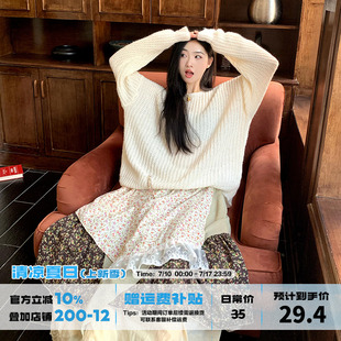 款 韓系溫柔套頭毛衣 女春季 針織衫 5折款 橘子樹在哪兒鏤空長袖