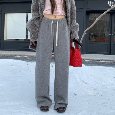 橘子树在哪儿灰色加绒休闲裤女秋