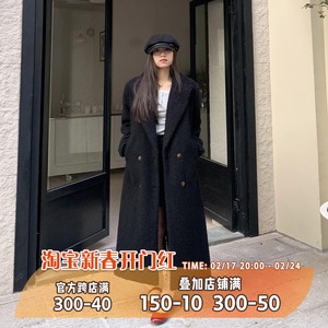 橘子树在哪儿韩素希同款毛呢大衣女冬季气质高级感过膝长款呢外套