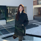橘子树在哪儿韩系夹棉毛呢大衣女冬季 高级感富家千金显瘦气质外套