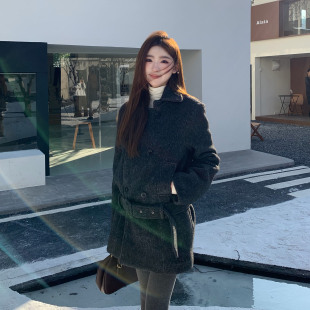 【价】橘子树在哪儿韩系夹棉毛呢大衣女冬高级感富家千金外套