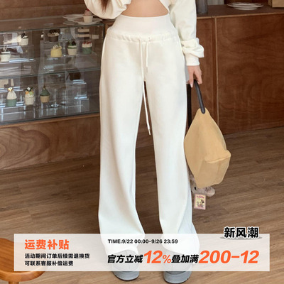 橘子树在哪儿慵懒风加绒运动卫裤