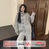两件套 女秋冬针织开衫 限时价 阔腿裤 橘子树在哪儿韩系毛衣套装