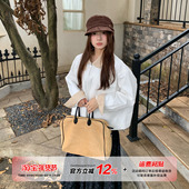 清仓价 橘子树在哪儿美式 复古撞色拼接外套女秋季 显瘦工装 夹克