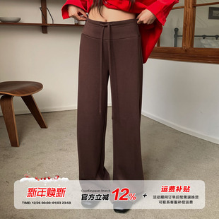 百搭显瘦裤 弹力垂感直筒窄版 子 女秋季 橘子树在哪儿复古高腰休闲裤