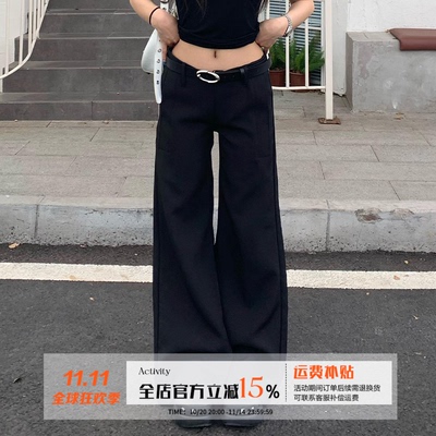 橘子树在哪儿低腰休闲喇叭西装裤