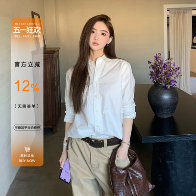 橘子树在哪儿韩系polo领长袖衬衫