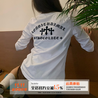 橘子树在哪儿甜酷长袖t恤女秋季