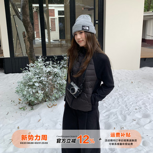 橘子树在哪儿黑色90白鸭绒排骨羽绒服女冬轻薄保暖外套 清仓价