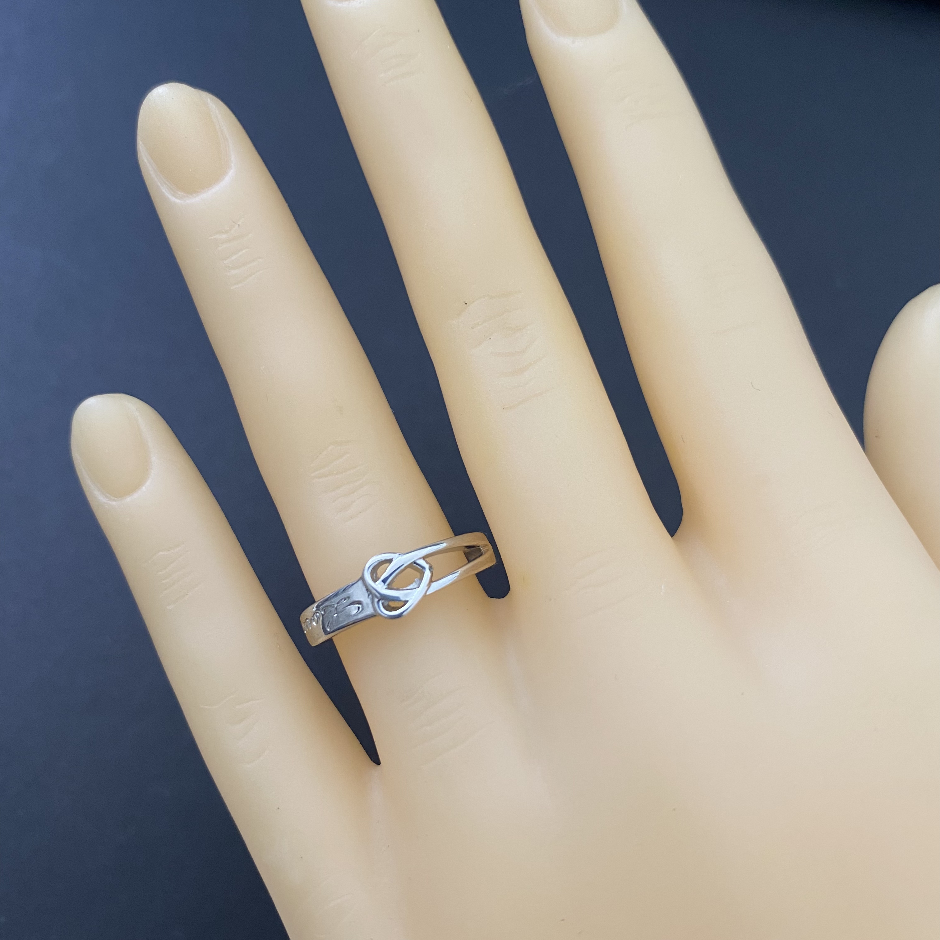 爱心开口925纯银女款戒指