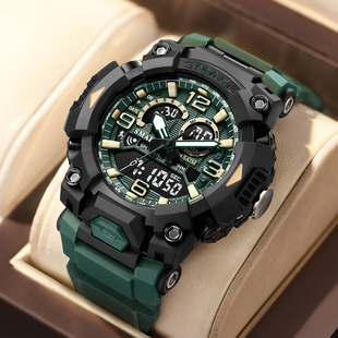 新款 大表盘炫酷电子表多功能防水计时闹钟青少年运动手表 潮流男士