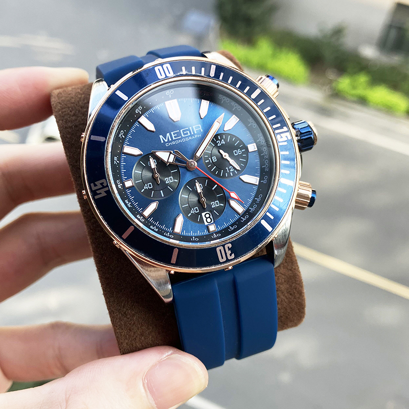 美格尔夜光时尚男士腕表防水