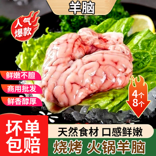羊脑新鲜生羊脑整个羊脑羊脑花羊脑髓新鲜整幅生羊脑商用一整箱