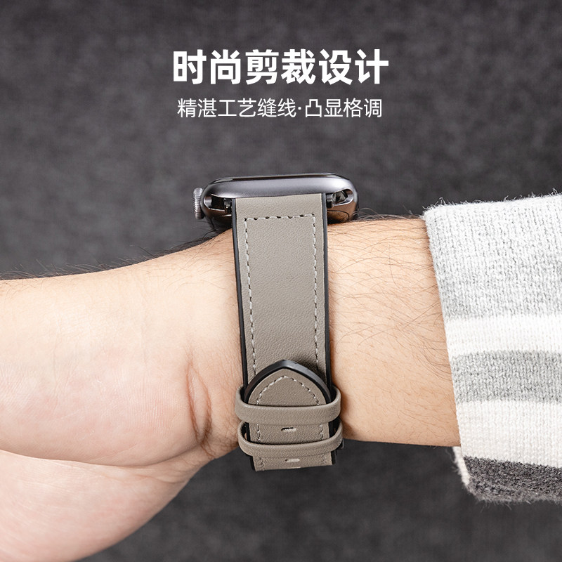 AMERICAN SWITCHEASY FOR APPLE NEW 2023 APPLE WATCH S9 8 7 LEATHER WATCH STRAP SERIES SILICONE 38 40 42 44 45MM FASHION MEN AND WOMEN WRISTBAND