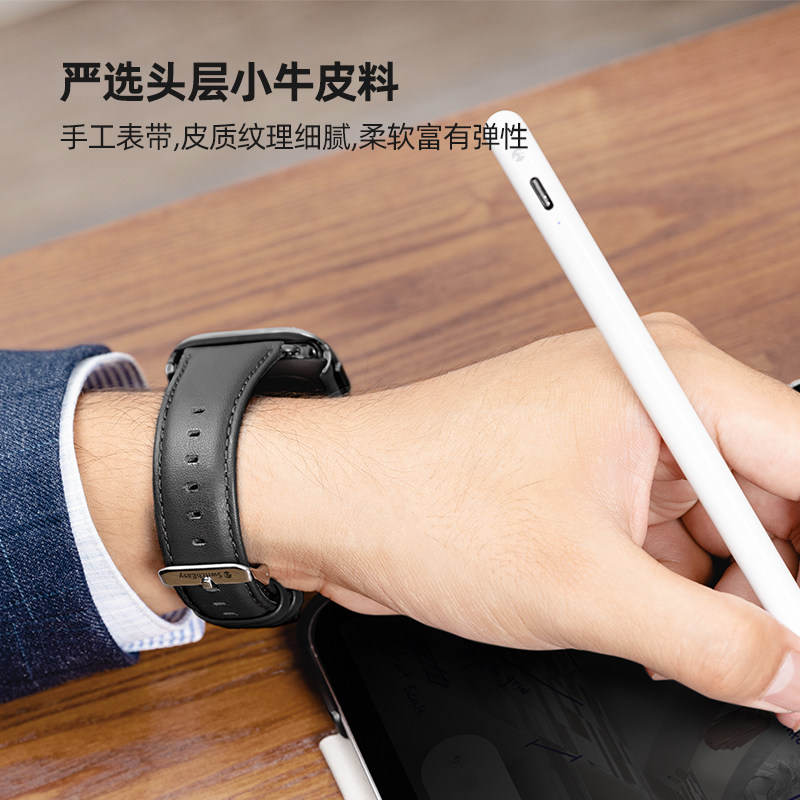 AMERICAN SWITCHEASY FOR APPLE NEW 2023 APPLE WATCH S9 8 7 LEATHER WATCH STRAP SERIES SILICONE 38 40 42 44 45MM FASHION MEN AND WOMEN WRISTBAND