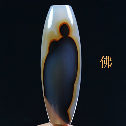 巴西玛瑙佛像象形天珠吊坠项坠巴玉人物图腾锁骨挂件