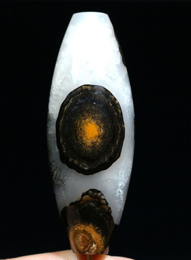 蒙天珠玛瑙水晶龙鳞龟背一眼天珠