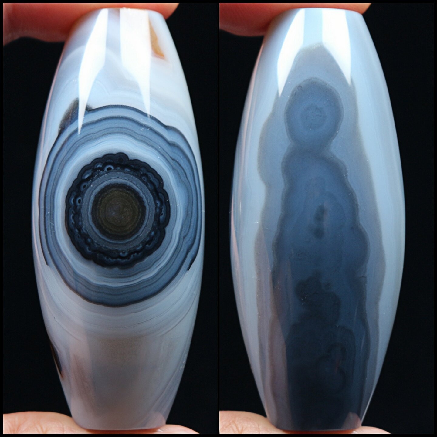 巴西玛瑙葵花眼佛像象形天珠吊坠巴玉前眼后佛图腾珠子锁骨挂件
