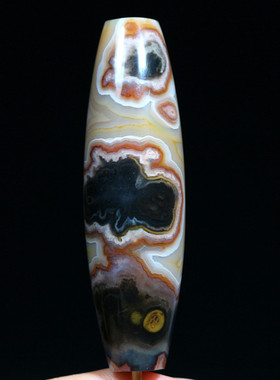 巴玉男女巴西玛瑙飘花图腾天珠