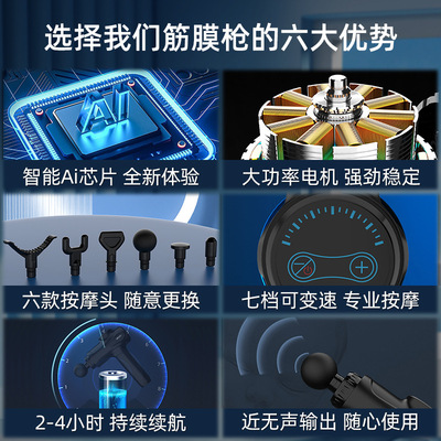 新款工厂跨境直供筋膜枪按摩枪肌肉震动健身按摩器材massage gun