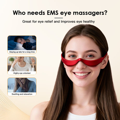 跨境ems眼部按摩仪3d红光按摩器黑眼圈led美眼仪护理美容仪